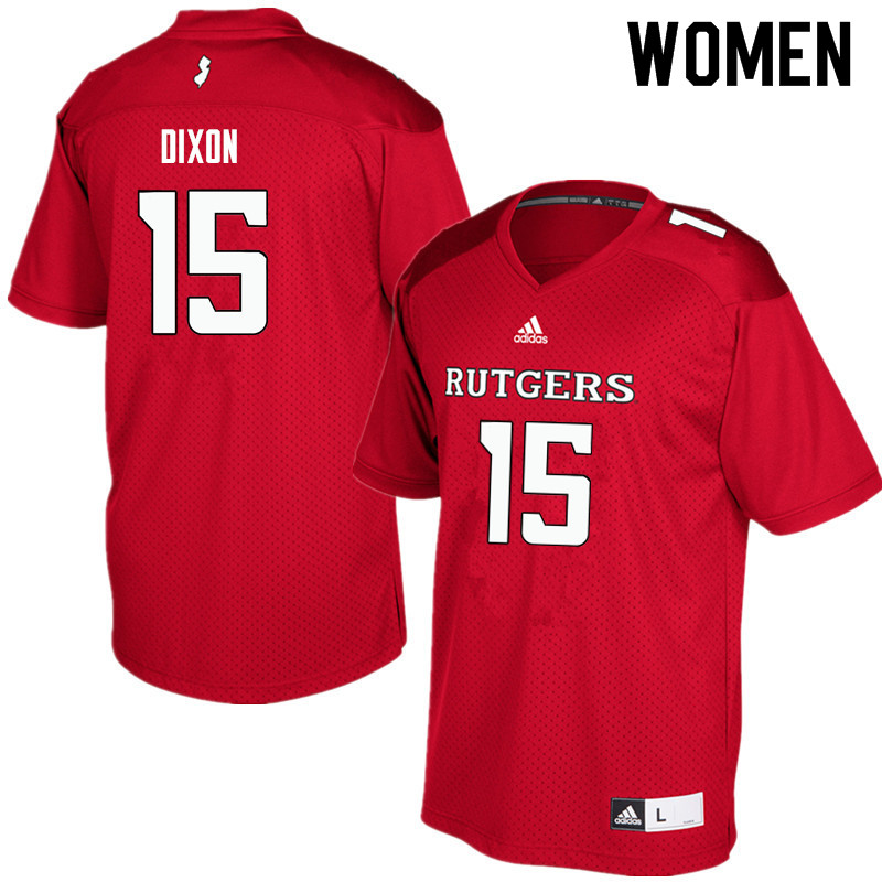 Women #15 Malik Dixon Rutgers Scarlet Knights College Football Jerseys Sale-Red